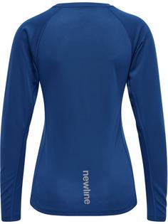Rückansicht von Newline WOMEN CORE RUNNING T-SHIRT L/S Funktionsshirt Damen TRUE BLUE