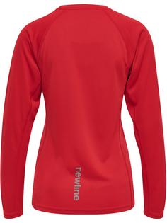 Rückansicht von Newline WOMEN'S CORE RUNNING T-SHIRT L/S Funktionsshirt Damen TANGO RED