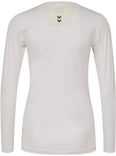 Rückansicht von hummel HML FIRST PERFORMANCE WOMEN JERSEY L/S T-Shirt Damen WHITE