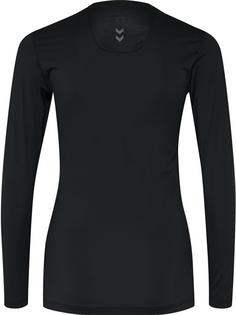 Rückansicht von hummel HML FIRST PERFORMANCE WOMEN JERSEY L/S T-Shirt Damen BLACK
