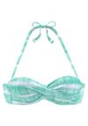 S.OLIVER B&uuml;gel-Bikini-Top Bikini Oberteil Damen - t&uuml;rkis-wei&szlig;