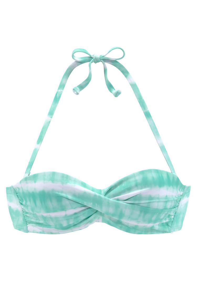 S.OLIVER S.OLIVER B&uuml;gel-Bikini-Top Bikini Oberteil Damen - t&uuml;rkis-wei&szlig; - 0 | SportScheck