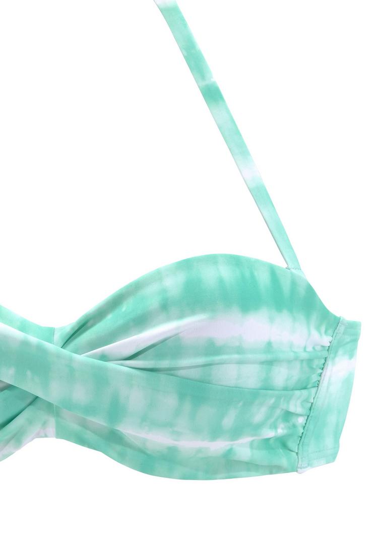 S.OLIVER S.OLIVER B&uuml;gel-Bikini-Top Bikini Oberteil Damen - t&uuml;rkis-wei&szlig; - 0 | SportScheck