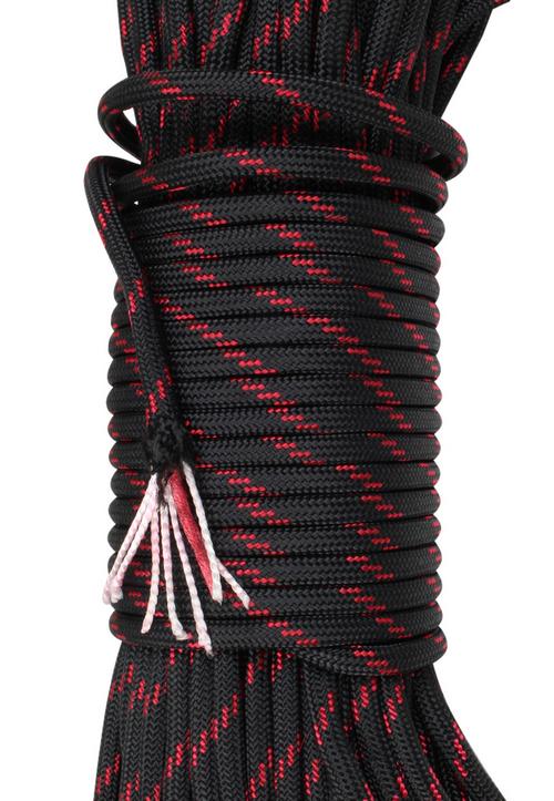 Rückansicht von normani Outdoor Sports Fire Rope Kletterseil Schwarz/Rot