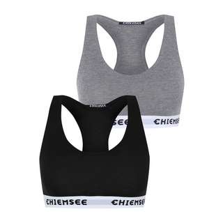 Chiemsee 2er-Pack Bustier Sport-BH Damen Medium Grey/Black