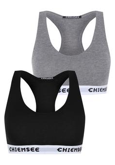 Chiemsee Bustier Sport-BH Damen Medium Grey/Black