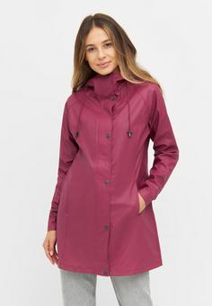 Rückansicht von Ilse Jacobsen RAIN87 Regenmantel Damen maroon