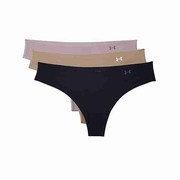 Under Armour Pure Stretch Thong 3-Pack Panty Damen Black (004)