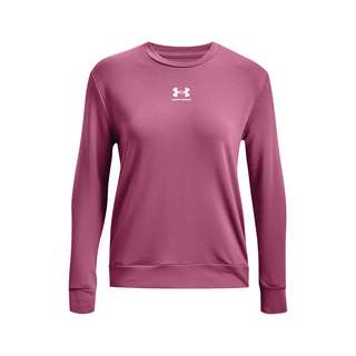 Under Armour Rival Terry Crew Funktionsshirt Damen Pace Pink (669)