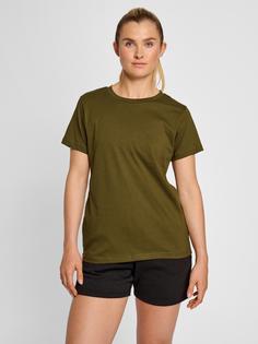 Rückansicht von hummel hmlRED HEAVY T-SHIRT S/S WOMAN T-Shirt Damen DARK OLIVE