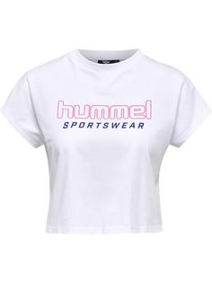 hummel hmlLGC JUNE CROPPED T-SHIRT T-Shirt Damen WHITE