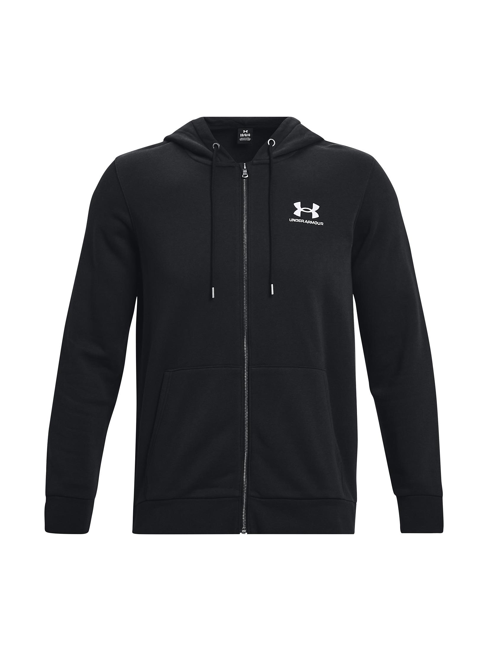 Under Armour Essential Fleece Full-Zip Hoodie Fleecepullover Herren Black (001)