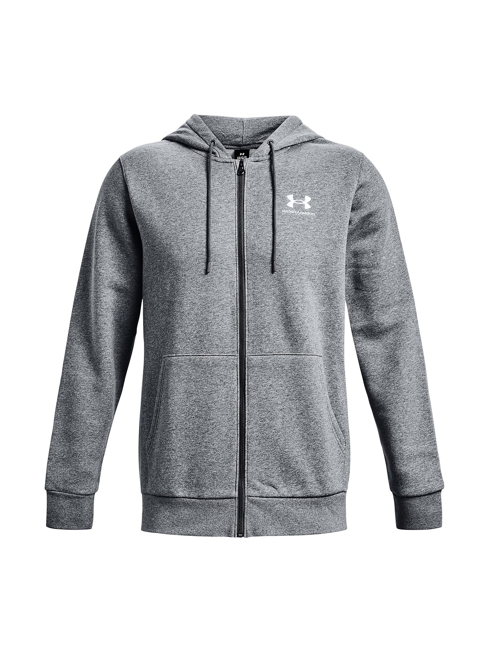 Under Armour Essential Fleece Full-Zip Hoodie Fleecepullover Herren Pitch Gray Medium Heather (012)