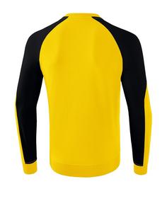 Rückansicht von Erima Essential 5-C Sweatshirt Funktionssweatshirt Herren GelbSchwarz