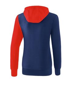 Rückansicht von Erima 5-C Kapuzensweat Damen Funktionssweatshirt Damen BlauRotWeiss