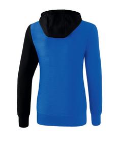 Rückansicht von Erima 5-C Kapuzensweat Damen Funktionssweatshirt Damen BlauSchwarzWeiss