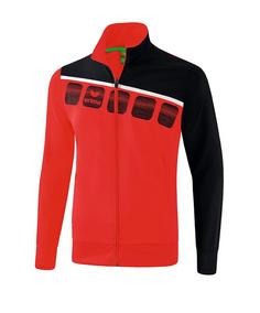 Erima 5-C Präsentationsjacke Trainingsjacke Herren RotSchwarzWeiss