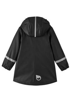 Rückansicht von reima Vatten Regenjacke Kinder Black