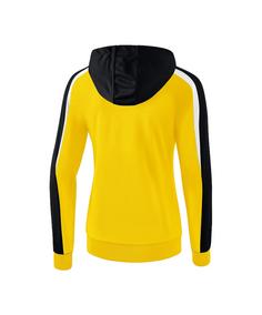 Rückansicht von Erima Liga 2.0 Kapuzenjacke Damen Trainingsjacke Damen gelbschwarz