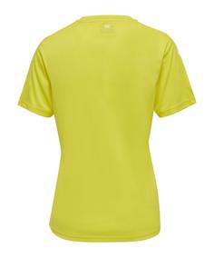 Rückansicht von hummel hmlCORE XK Poly Trikot Damen  F9368 Fußballtrikot Damen gelbweiss