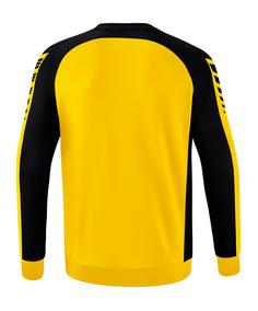 Rückansicht von Erima Six Wings Sweatshirt Funktionssweatshirt Herren gelbschwarz
