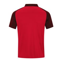 Rückansicht von JAKO Performance Poloshirt Poloshirt Herren rotschwarz