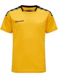 hummel hmlAUTHENTIC KIDS POLY JERSEY S/S Funktionsshirt Kinder SPORTS YELLOW/BLACK