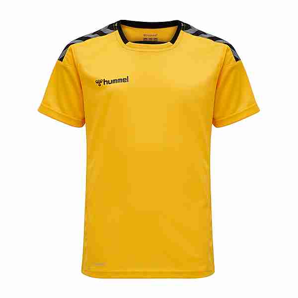 hummel hmlAUTHENTIC KIDS POLY JERSEY S/S T-Shirt Kinder SPORTS YELLOW/BLACK