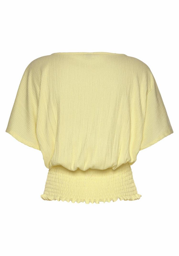 Lascana Lascana V-Shirt V-Shirt Damen - pastellgelb - 0 | SportScheck