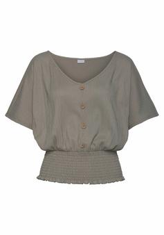 Lascana V-Shirt V-Shirt Damen khaki