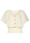 Lascana V-Shirt V-Shirt Damen - creme