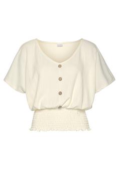 Lascana V-Shirt V-Shirt Damen creme