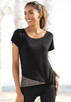 Rückansicht von VENICE BEACH Kurzarmshirt T-Shirt Damen schwarz