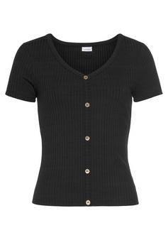 Lascana Kurzarmshirt T-Shirt Damen schwarz