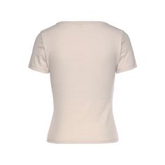 Rückansicht von Lascana Kurzarmshirt T-Shirt Damen beige