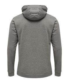 Rückansicht von hummel Authentic Poly Hoody Funktionssweatshirt Herren grauschwarz