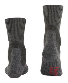 Rückansicht von Falke TK1 ADVENTURE Wandersocken Herren asphalt melange
