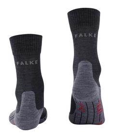 Rückansicht von Falke TK5 Wandersocken Herren grau