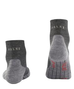 Rückansicht von Falke TK5 Wander Wandersocken Herren asphalt melange