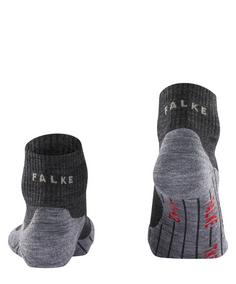 Rückansicht von Falke TK5 Wander Wandersocken Damen asphalt melange