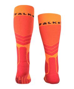 Rückansicht von Falke SK2 Intermediate Kids Skisocken Kinder flash orange (8034)