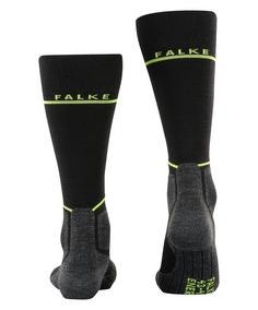 Rückansicht von Falke Merino SK Energie Skisocken Herren black-lightning