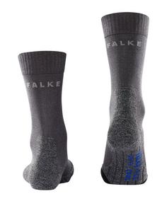 Rückansicht von Falke TK2 Explore Cool Wandersocken Damen asphalt melange