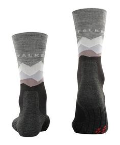 Rückansicht von Falke TK2 EXPLORE Wandersocken Herren black