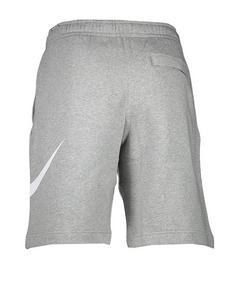 Rückansicht von Nike NSW Club Shorts Herren dk grey heather-white-white