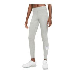 Nike NSW Essential Leggings Damen DK GREY HEATHER-WHITE