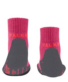 Rückansicht von Falke TK2 Short Wandersocken Kinder rose