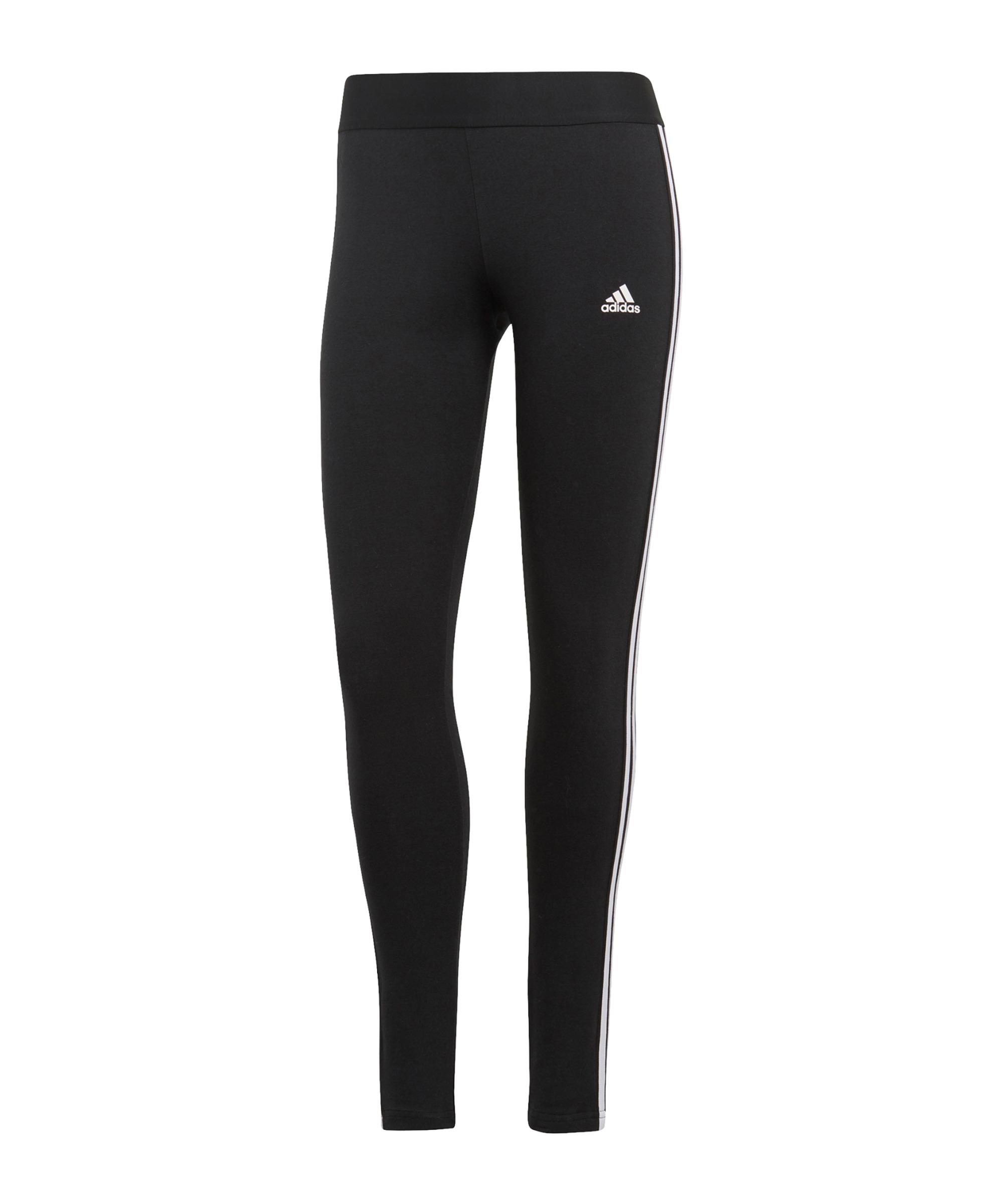 Adidas LOUNGEWEAR Essentials 3 Streifen Leggings Damen black white im Online Shop von SportScheck kaufen