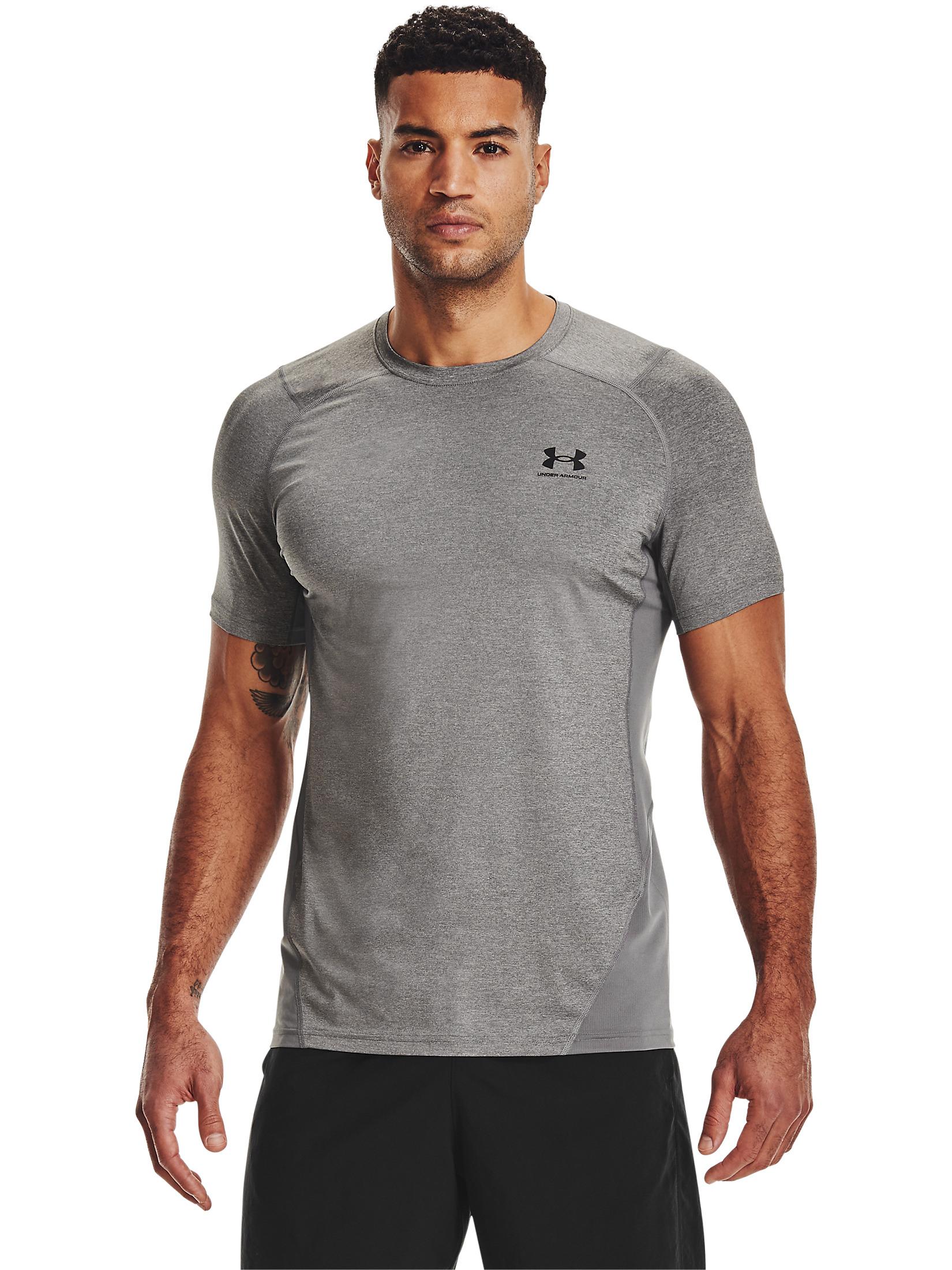 Under Armour Heatgear Armour Funktionsshirt Herren carbon heather-black im Shop von SportScheck kaufen