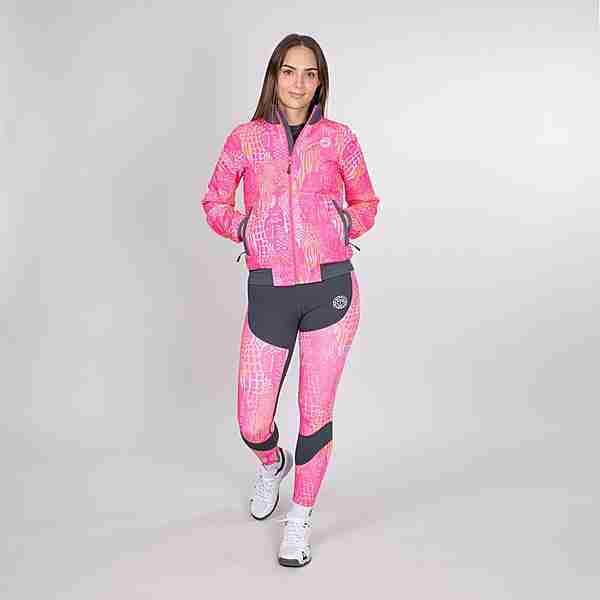 BIDI BADU Gene Tech Jacket Funktionsjacke Damen dunkelgrau/pink